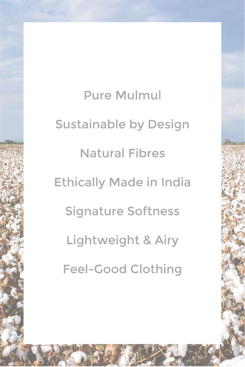 Mulmul Cotton Glory Lilac Kurta