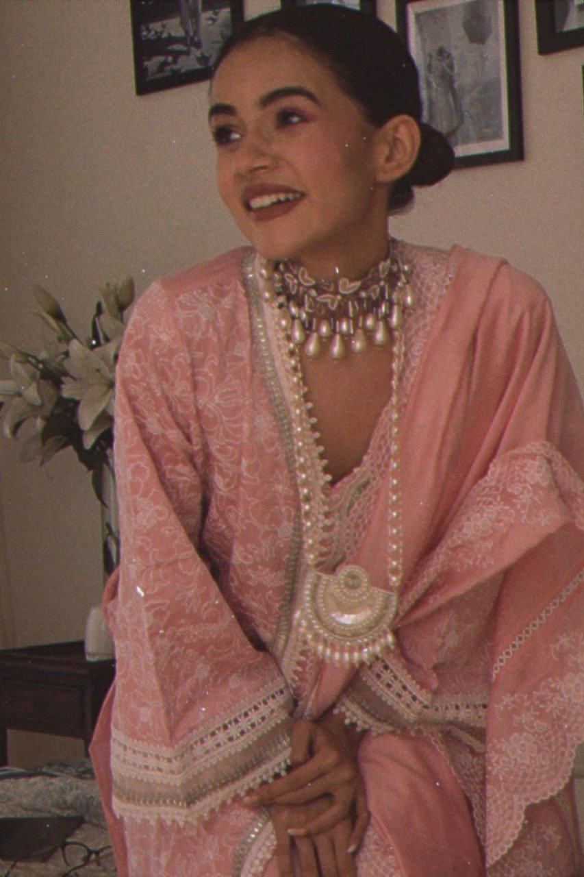 Pima Satin Gail Kurta With Gail pyajama