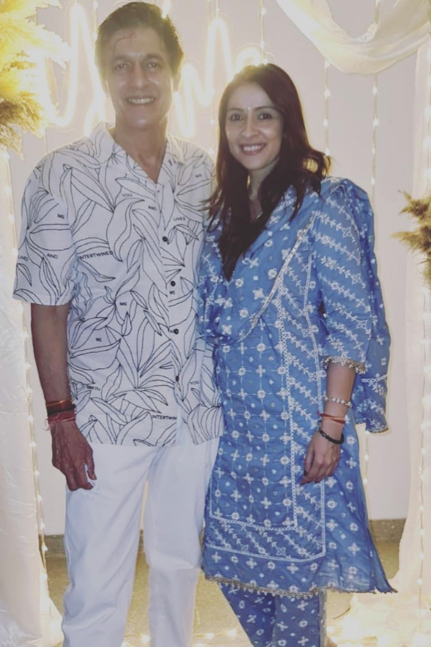 Pelican Cotton Blue Kurta Set