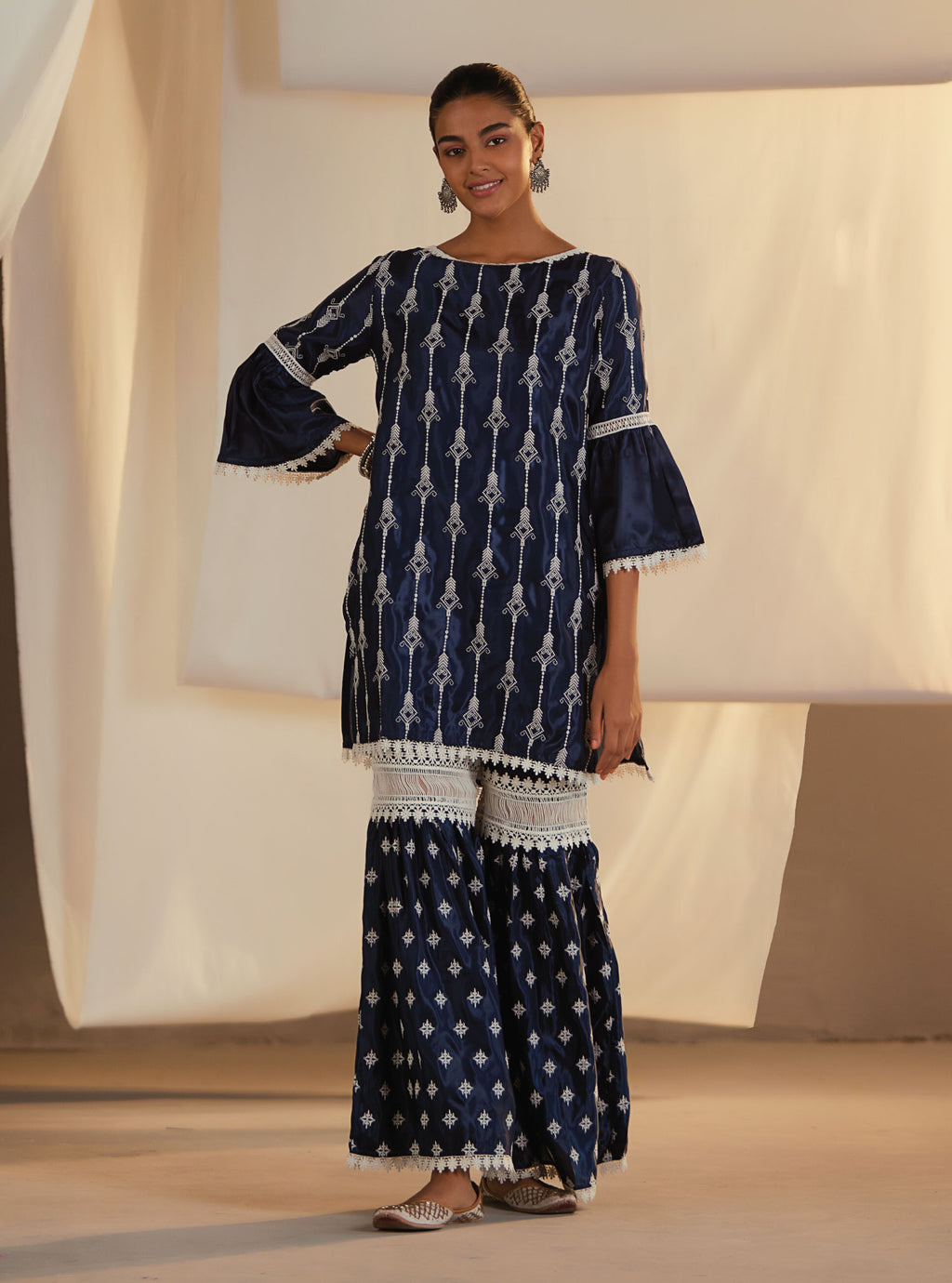 Japanese Silk Naomi Kurta With Naomi Pyajama