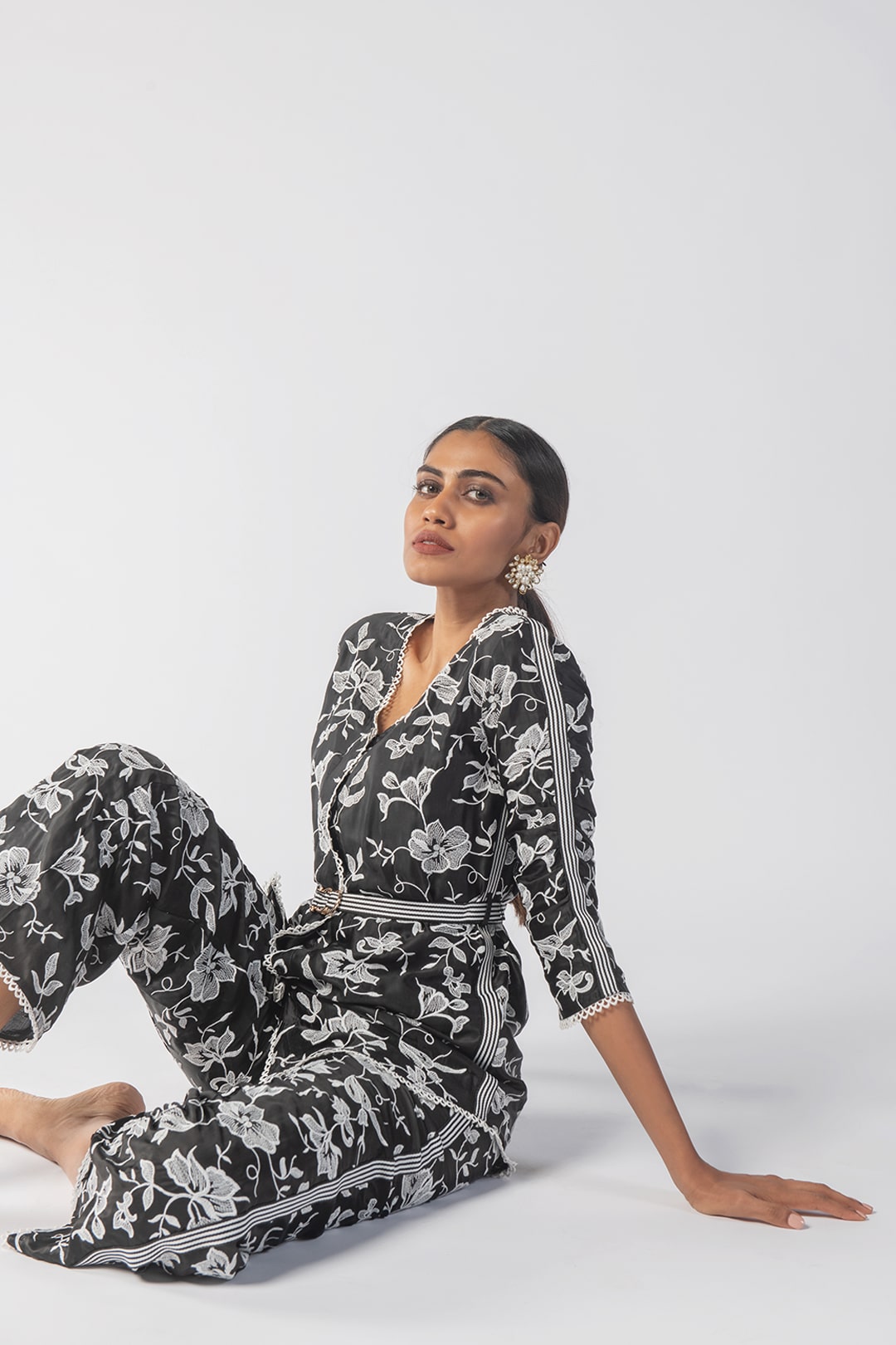 Caroline Cupro Black Co-Ord Set