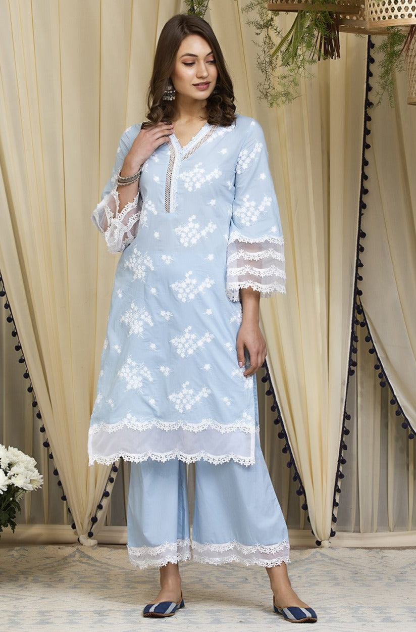 Lola Cotton Kurta with Palazzo Set