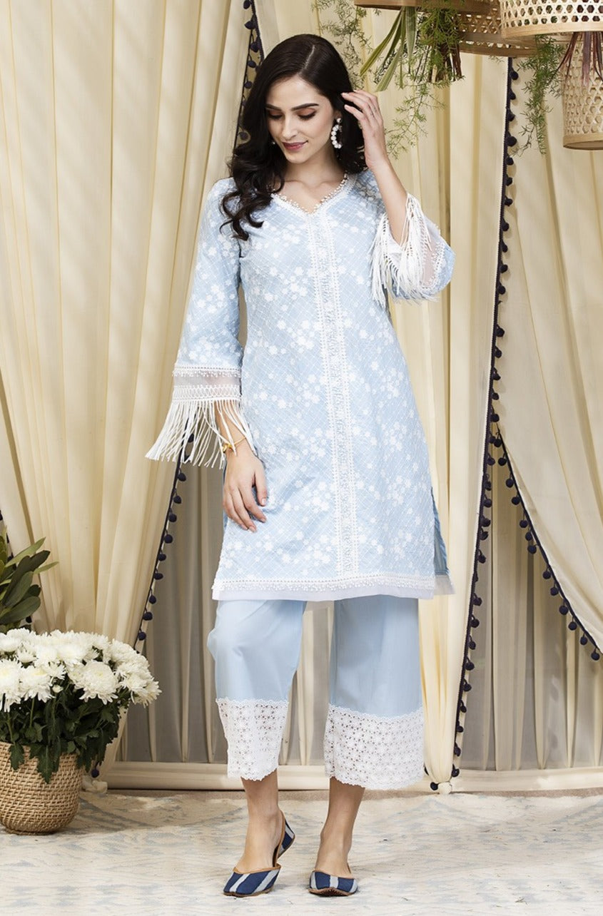 Lina Cotton Kurta with Palazzo Set