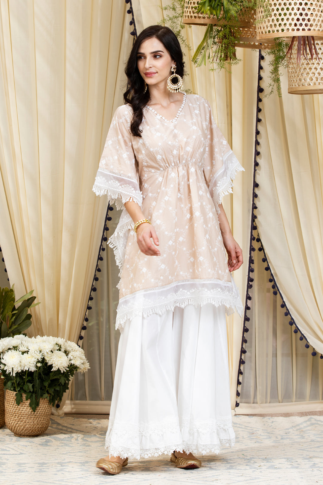 Fiore Cotton Kurta with Sharara Set
