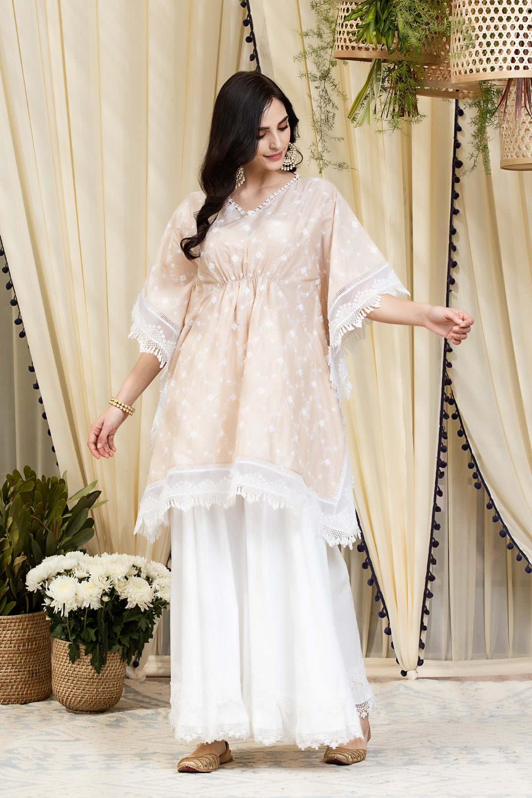 Fiore Cotton Kurta with Sharara Set