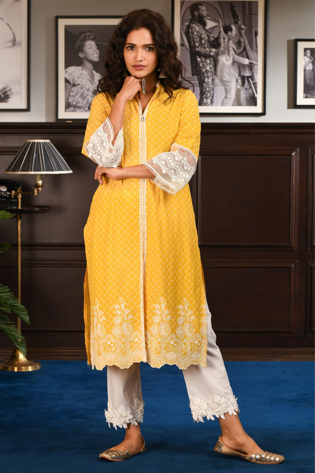 Cayo Cotton Yellow Kurta Set