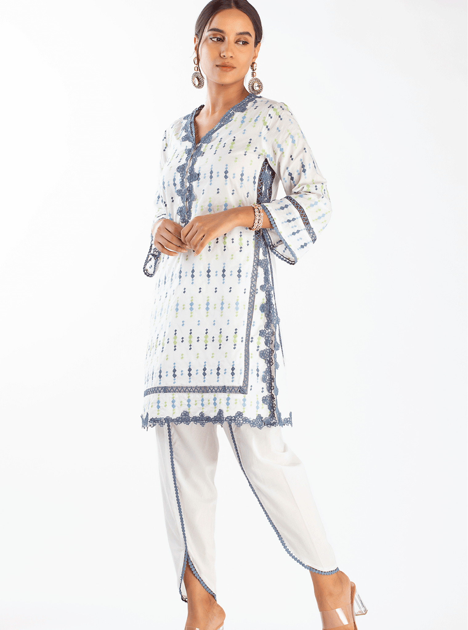 Cupid Cotton White Kurta Set
