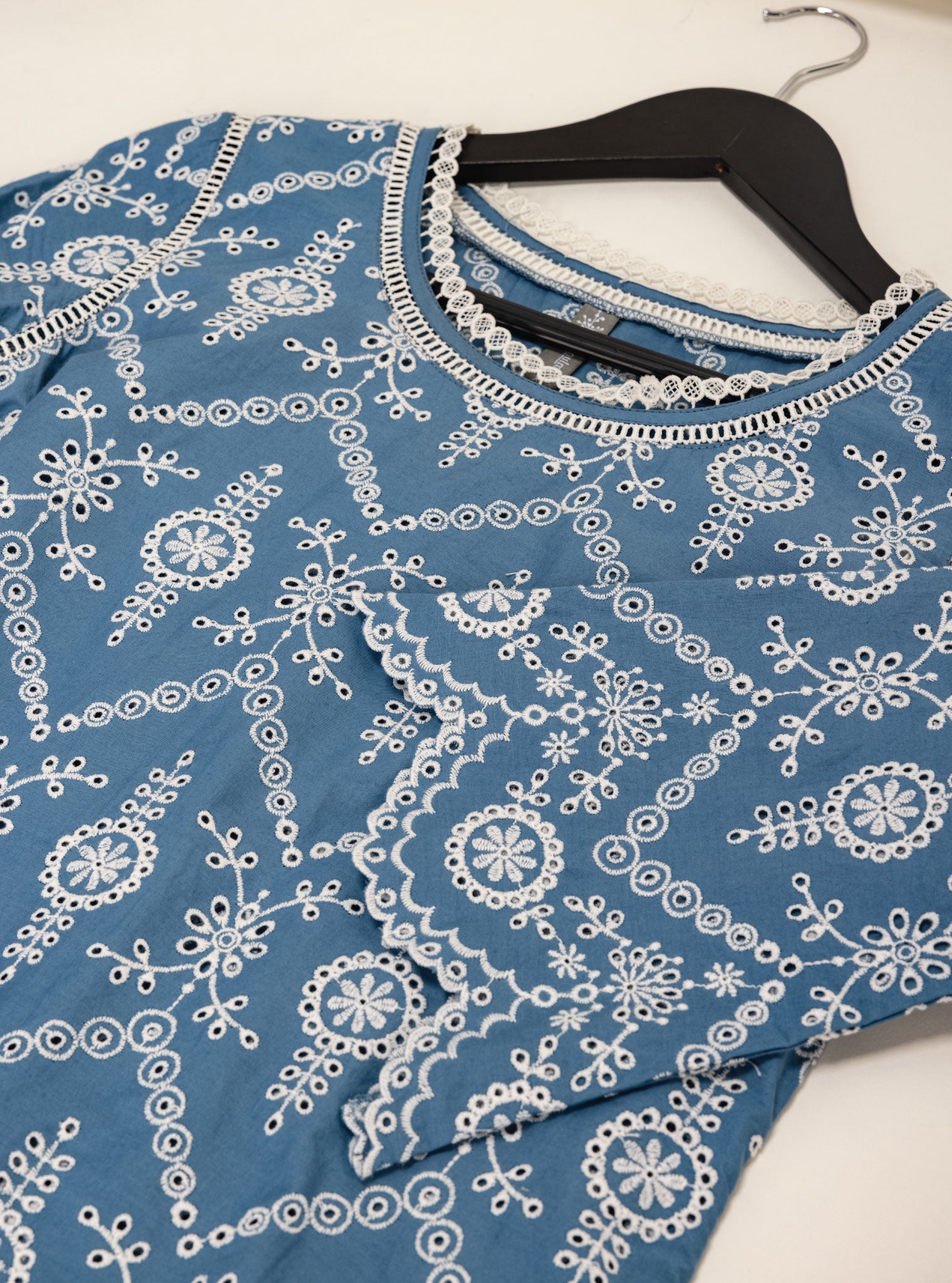 Evelyn Cotton Denim Top Set