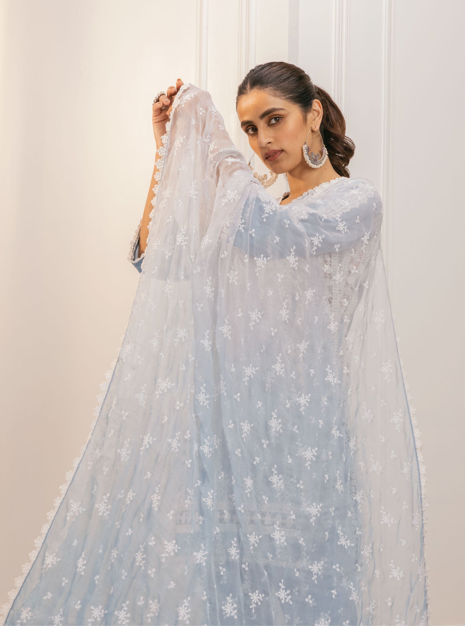 Venna Cotton Blue Kurta Set