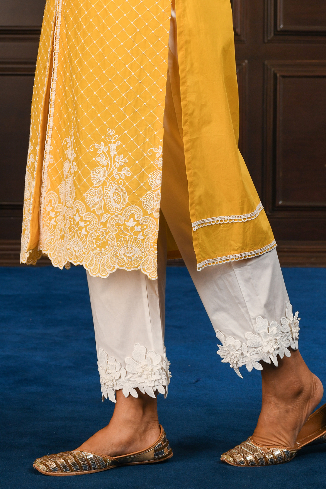 Cayo Cotton Yellow Kurta Set