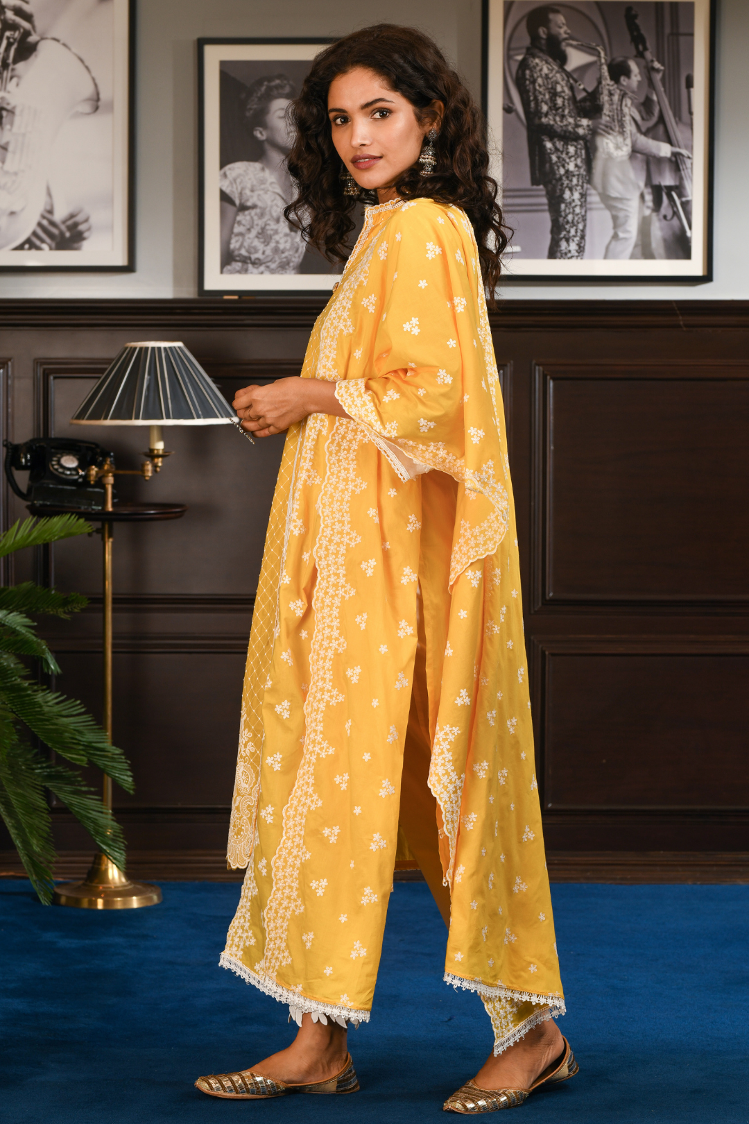 Cayo Cotton Yellow Kurta Set