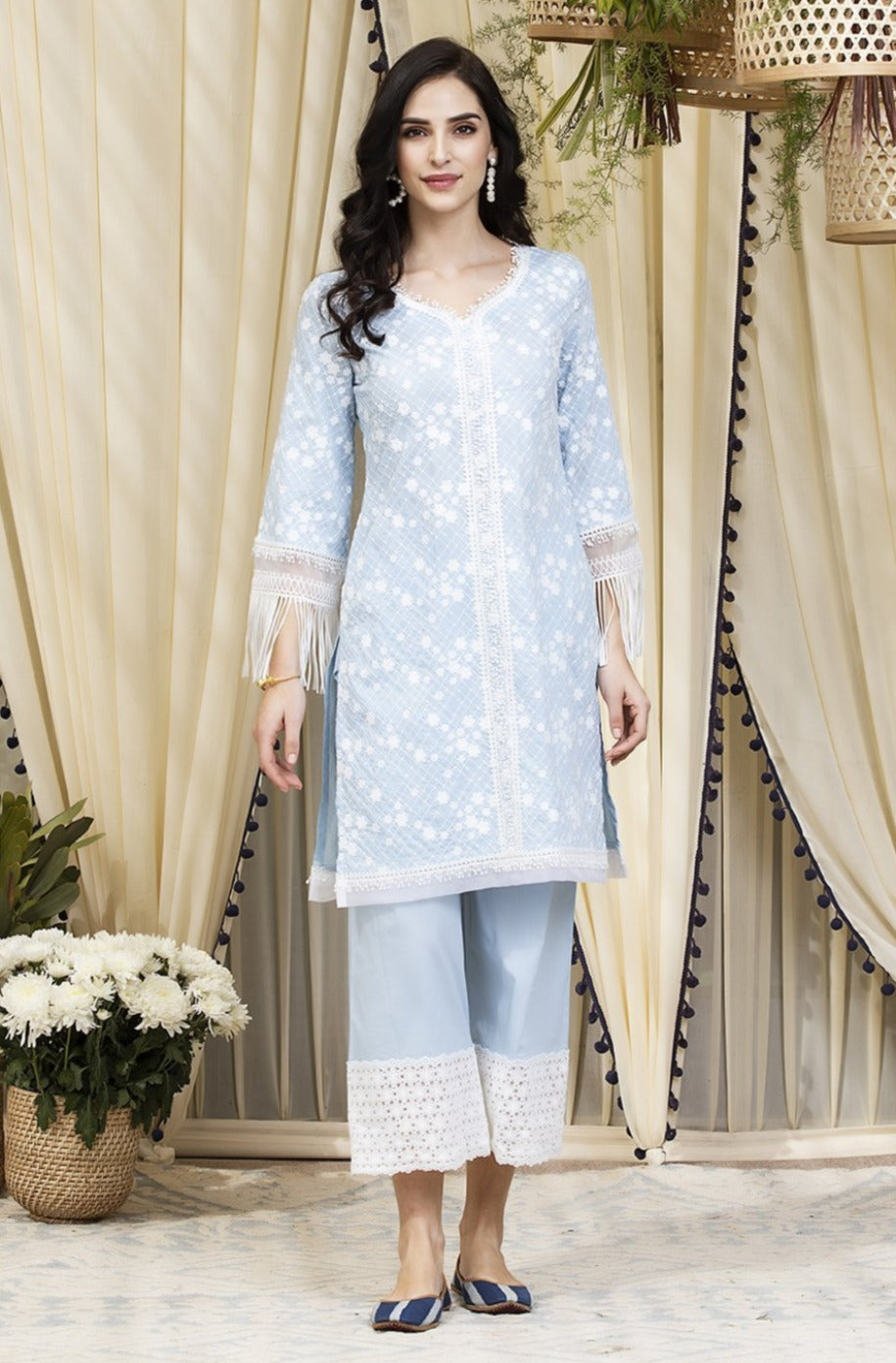 Lina Cotton Kurta with Palazzo Set