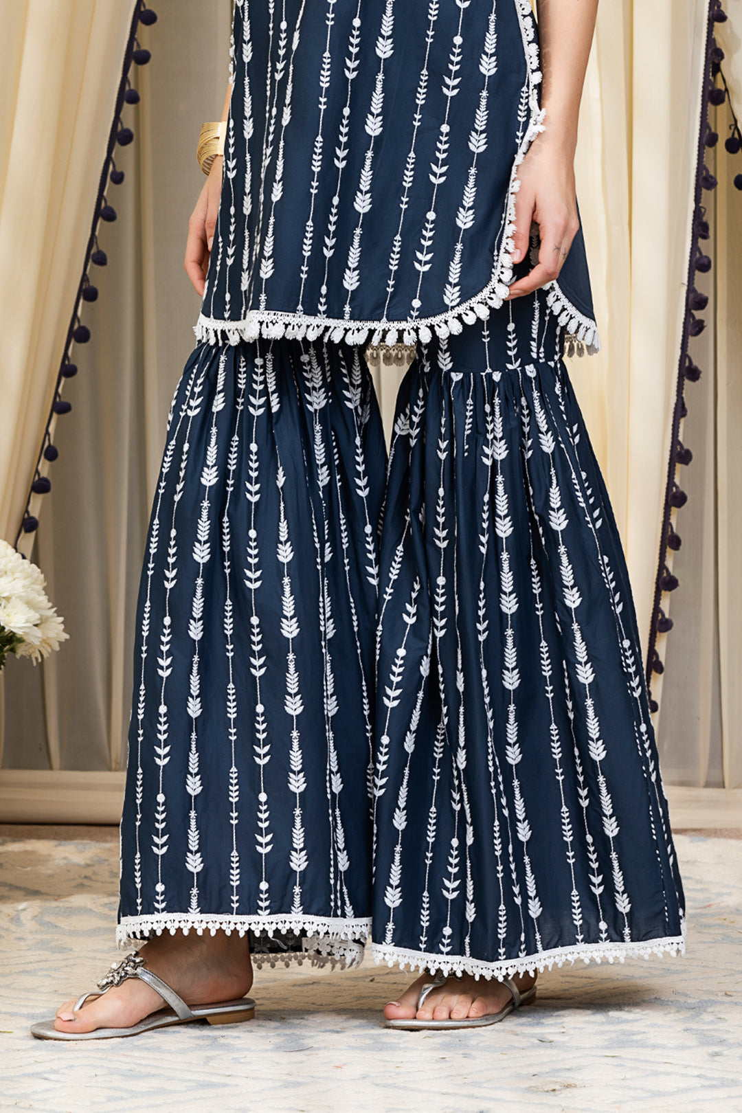 Lisa Cotton Kurta with Garara Set