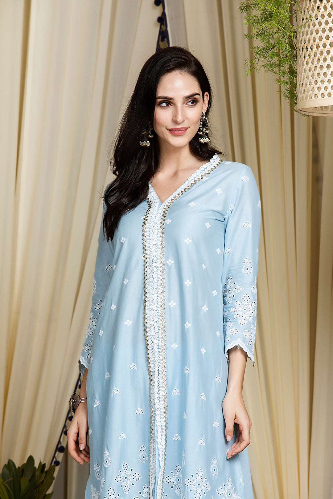 Ophelia Cotton Kurta with Palazzo Set