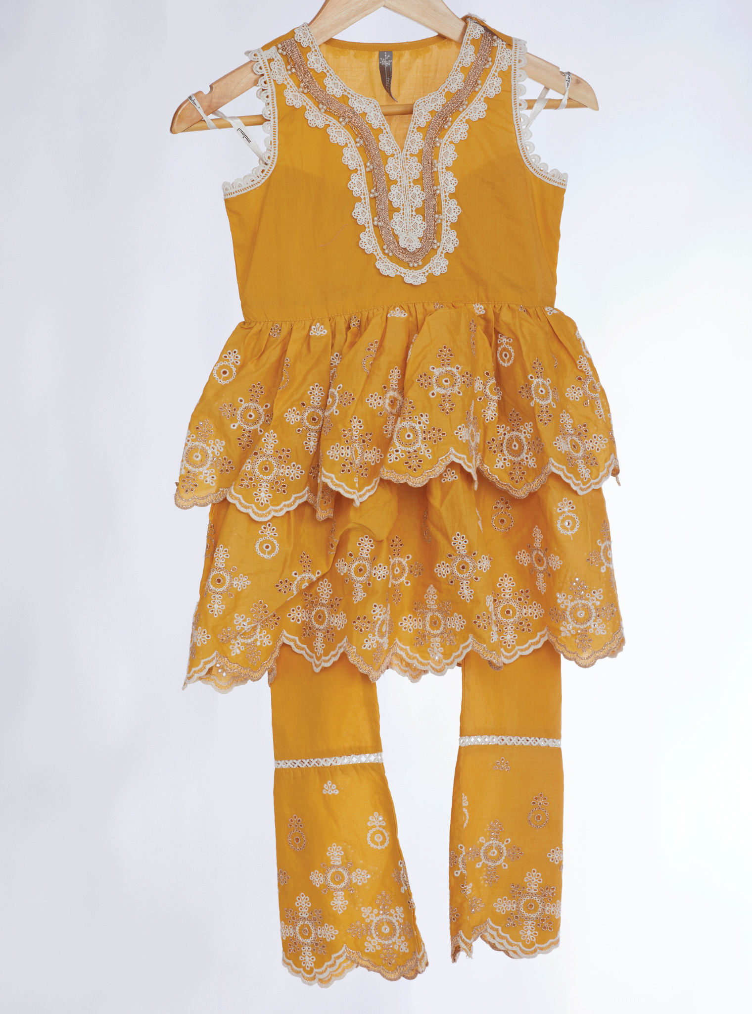 Nell Cotton Mustard Kurta Set