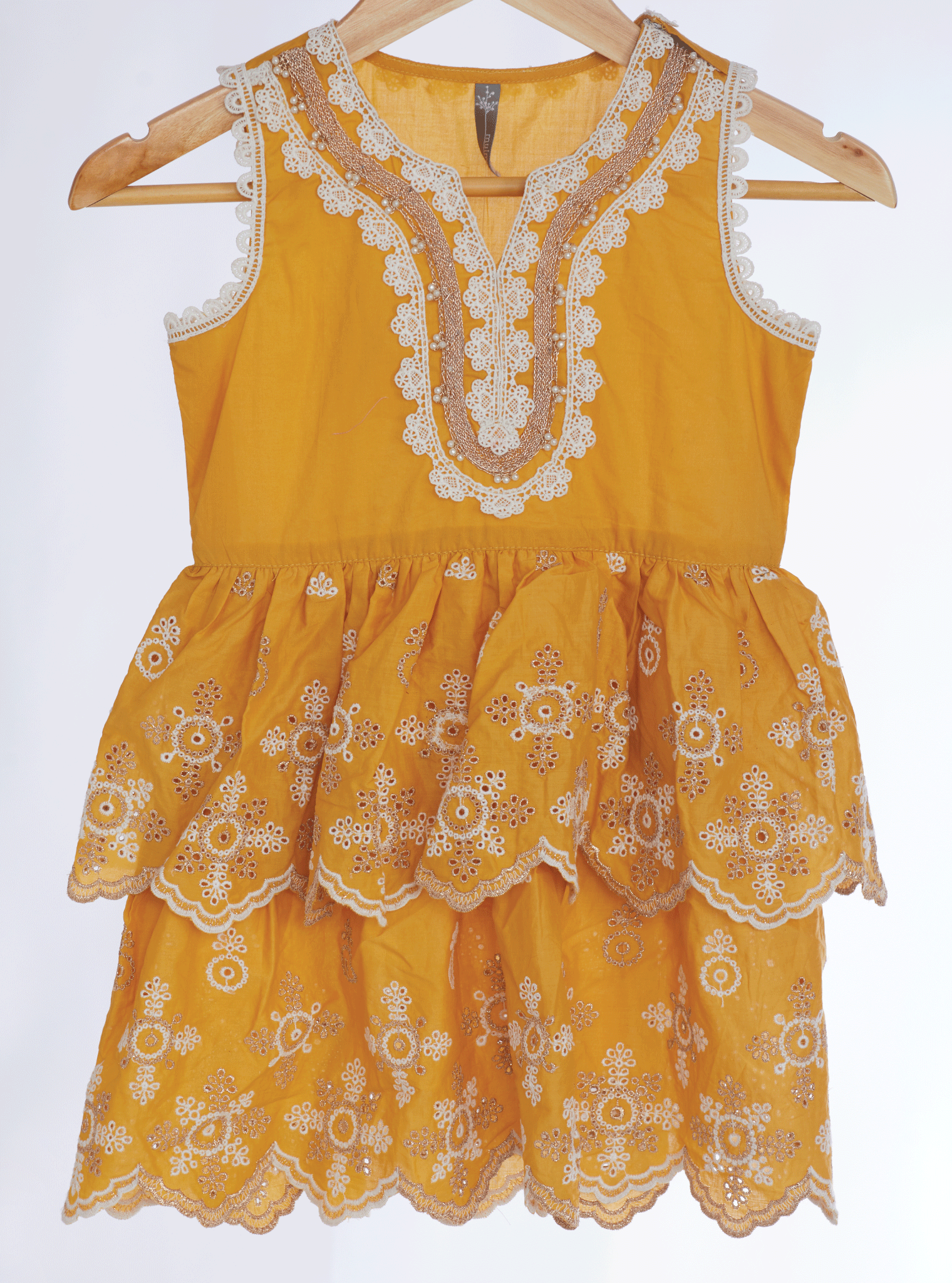 Nell Cotton Mustard Kurta Set