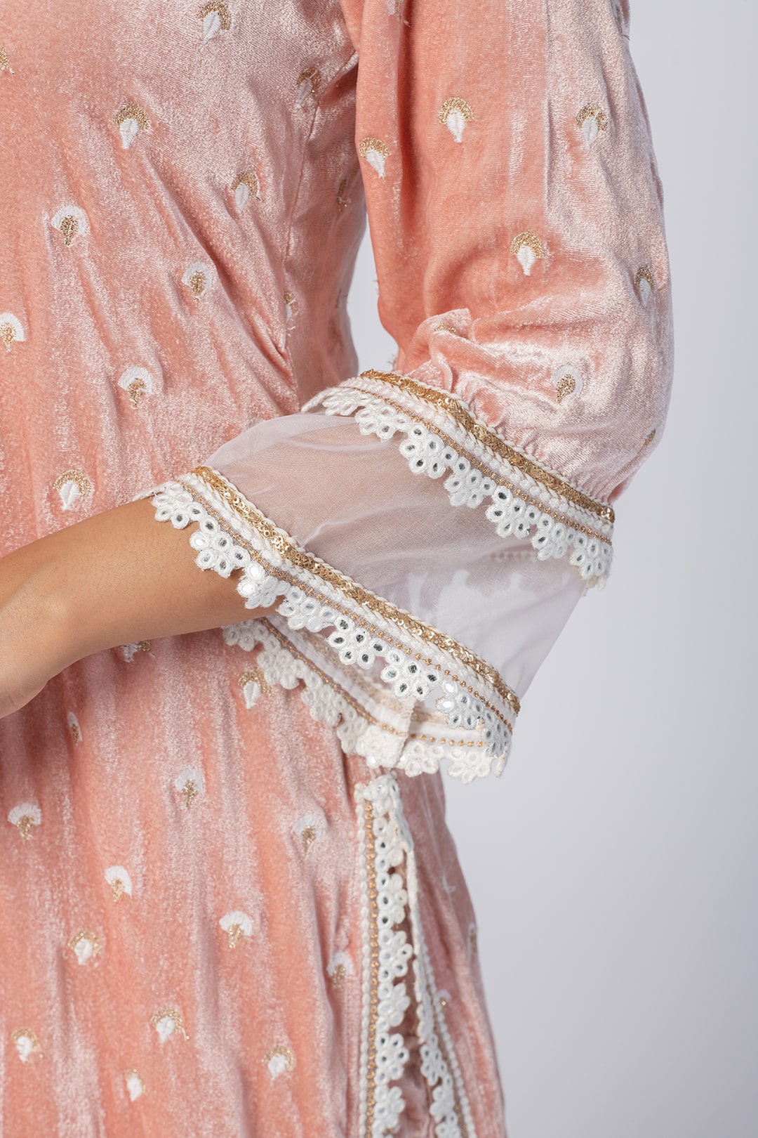 Eliza Velvet Pink Kurta Set