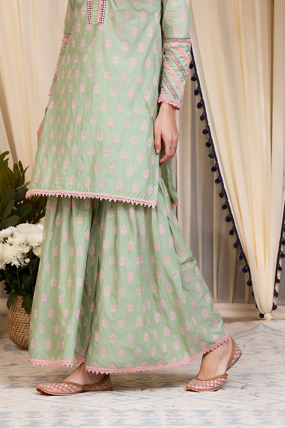 Savina Cotton Kurta with Garara Set