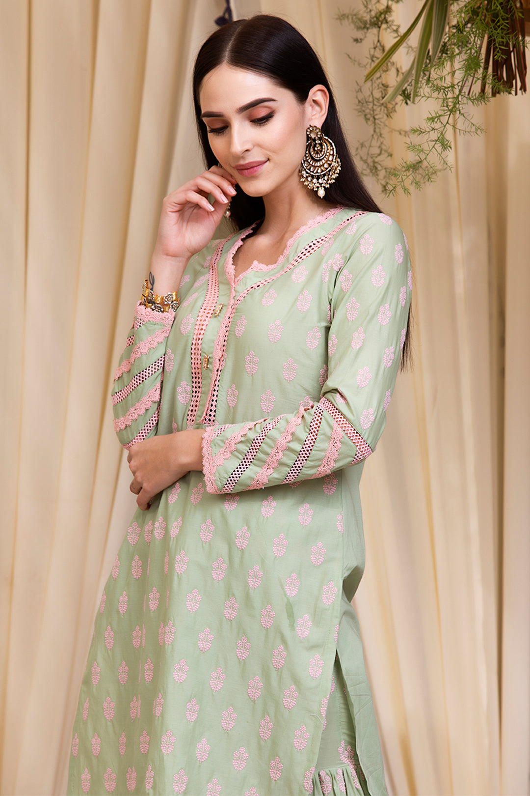 Savina Cotton Kurta with Garara Set