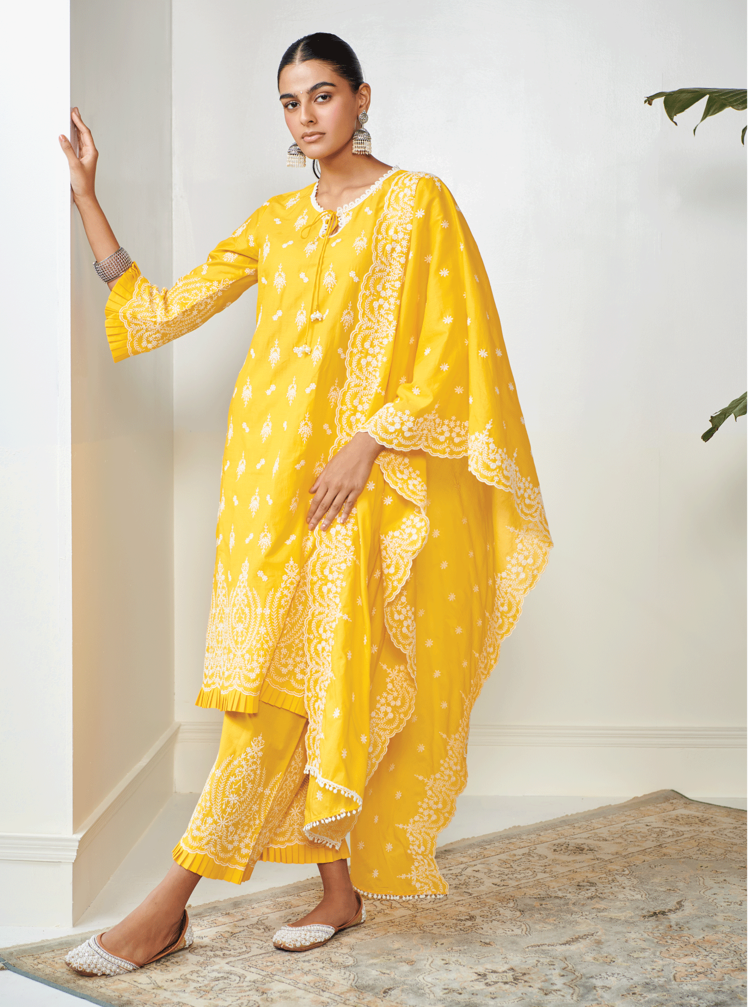 Asteria Cotton Mango Kurta with Palazzo Set