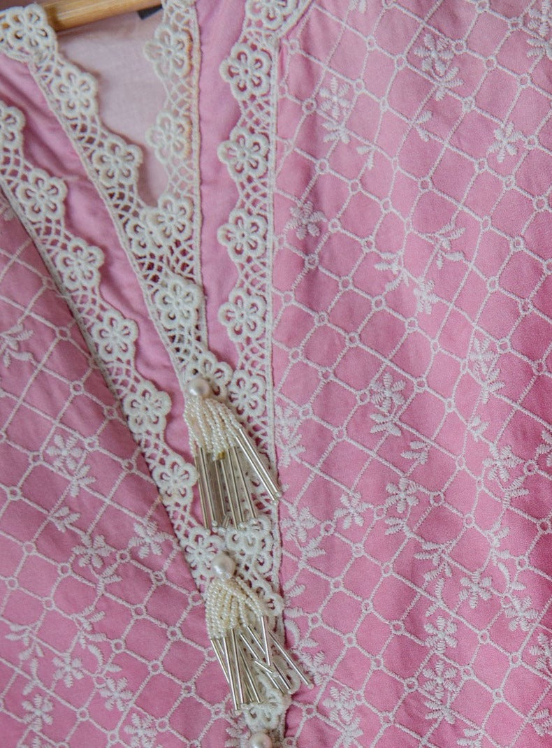 Venna Cotton Pink Kurta Set