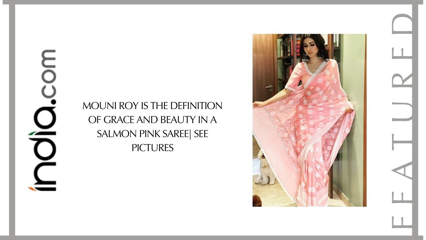 Mouni Roy is the Definition of Grace and Beauty in a Salmon Pink Saree| See Pictures - Shop Mulmul