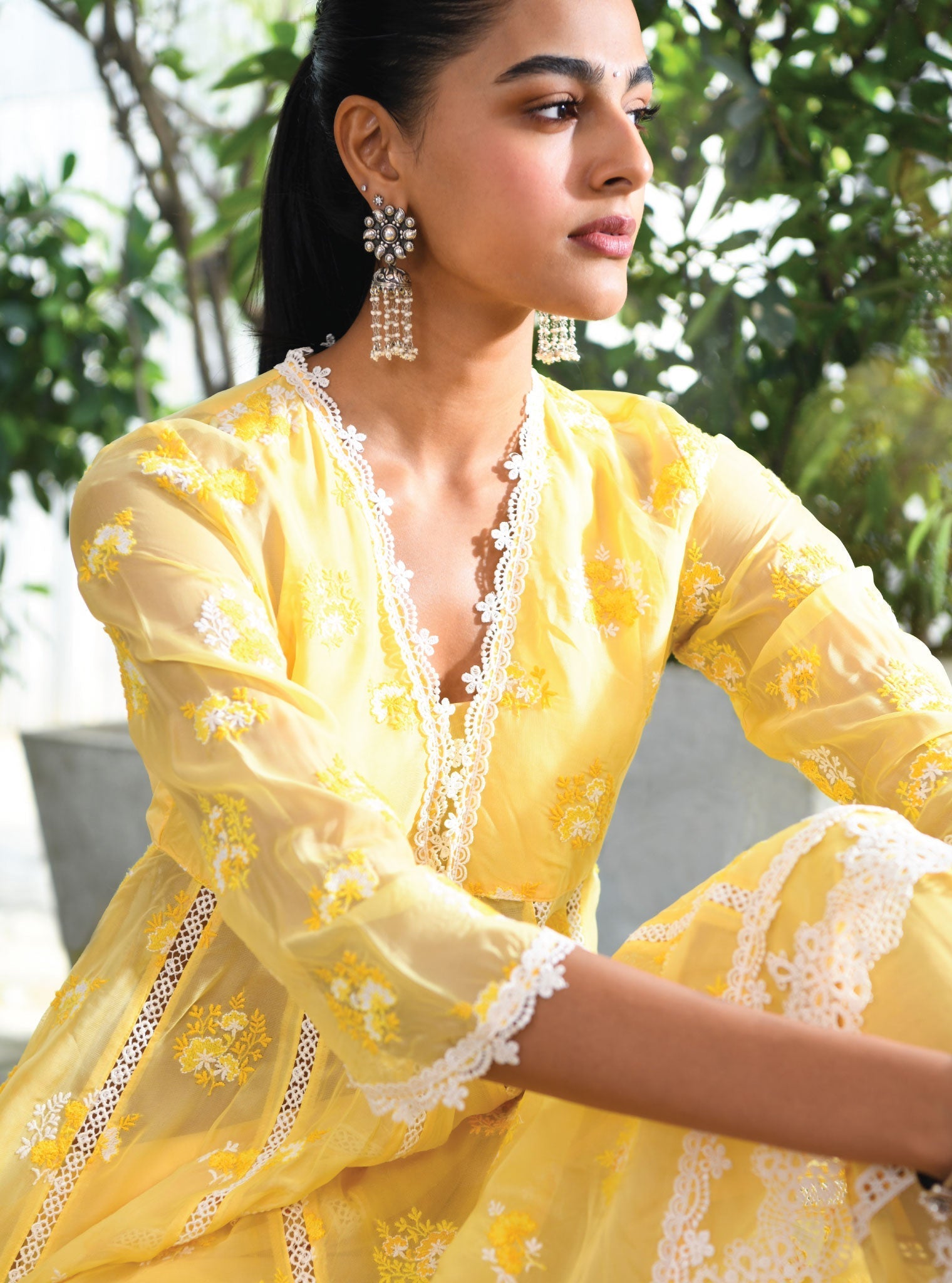 Mulmul Organza Stirling Anarkali Kurta