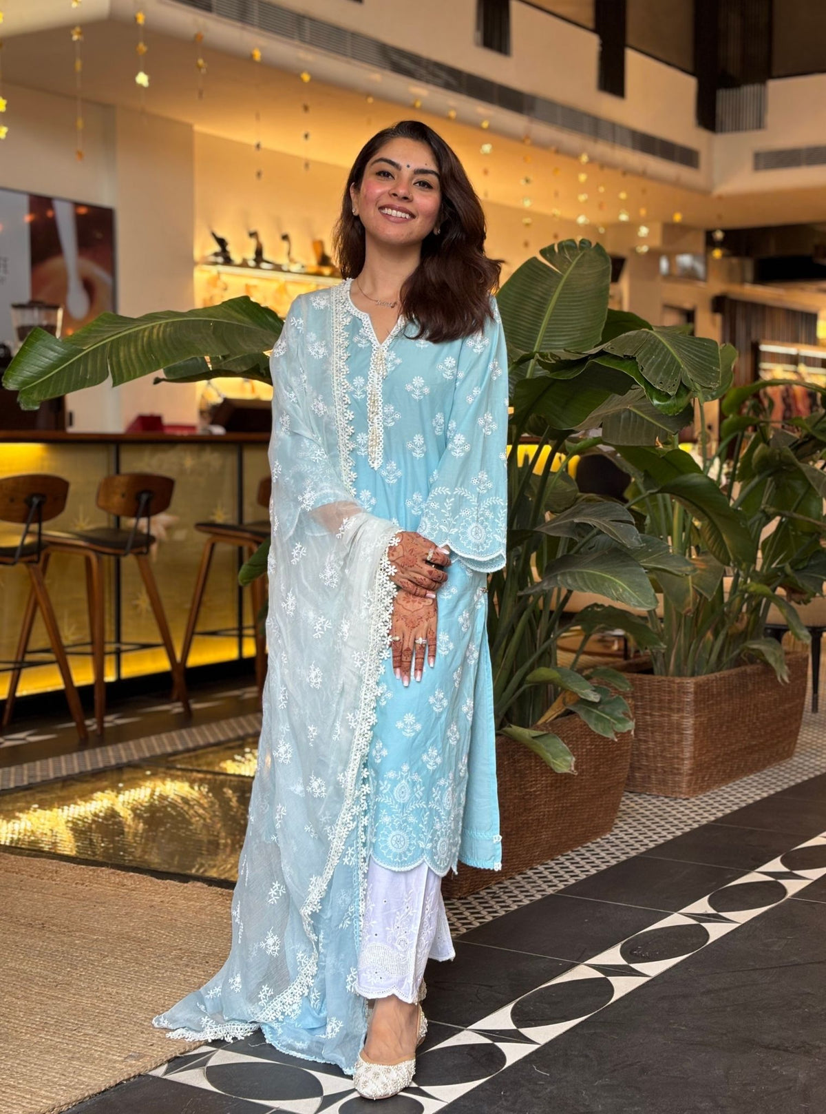 Arpora Supima Cotton Blue Kurta Set