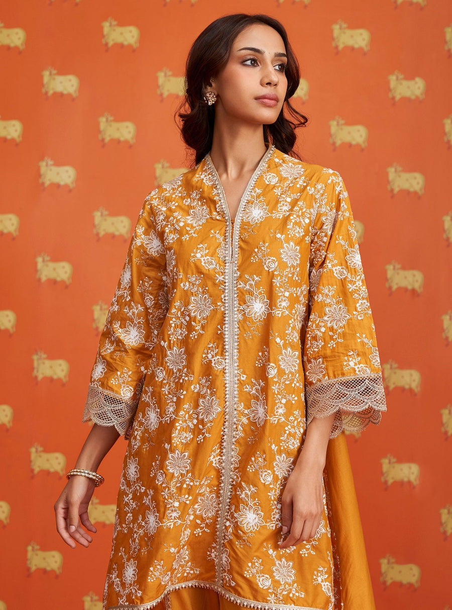 Mulmul Supima Cotton Rosetta Kurta
