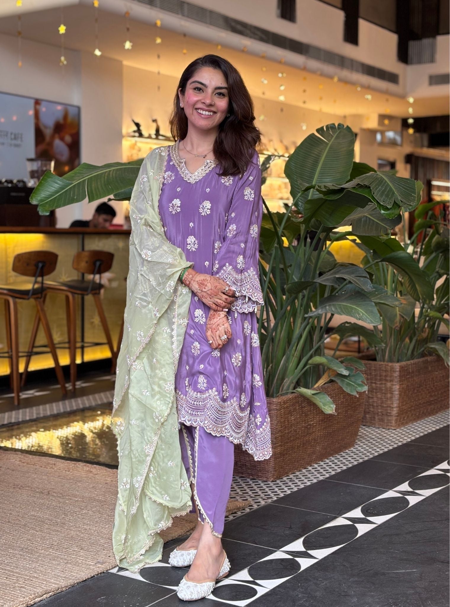 Mehar Pima Violet Kurta Set