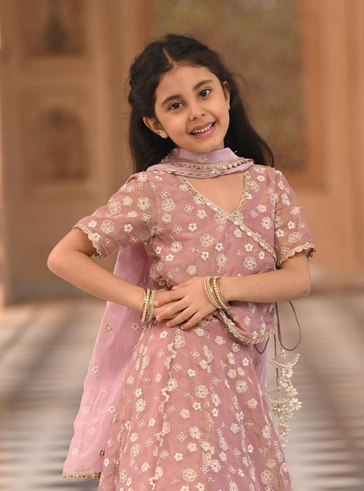 Jalebi Luxe Tissue Lilac Lehenga main image 0