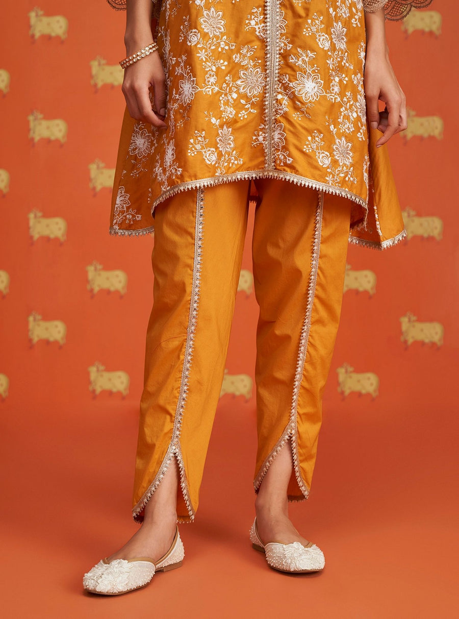 Komen Supima Cotton Mustard Kurta Set main image 0