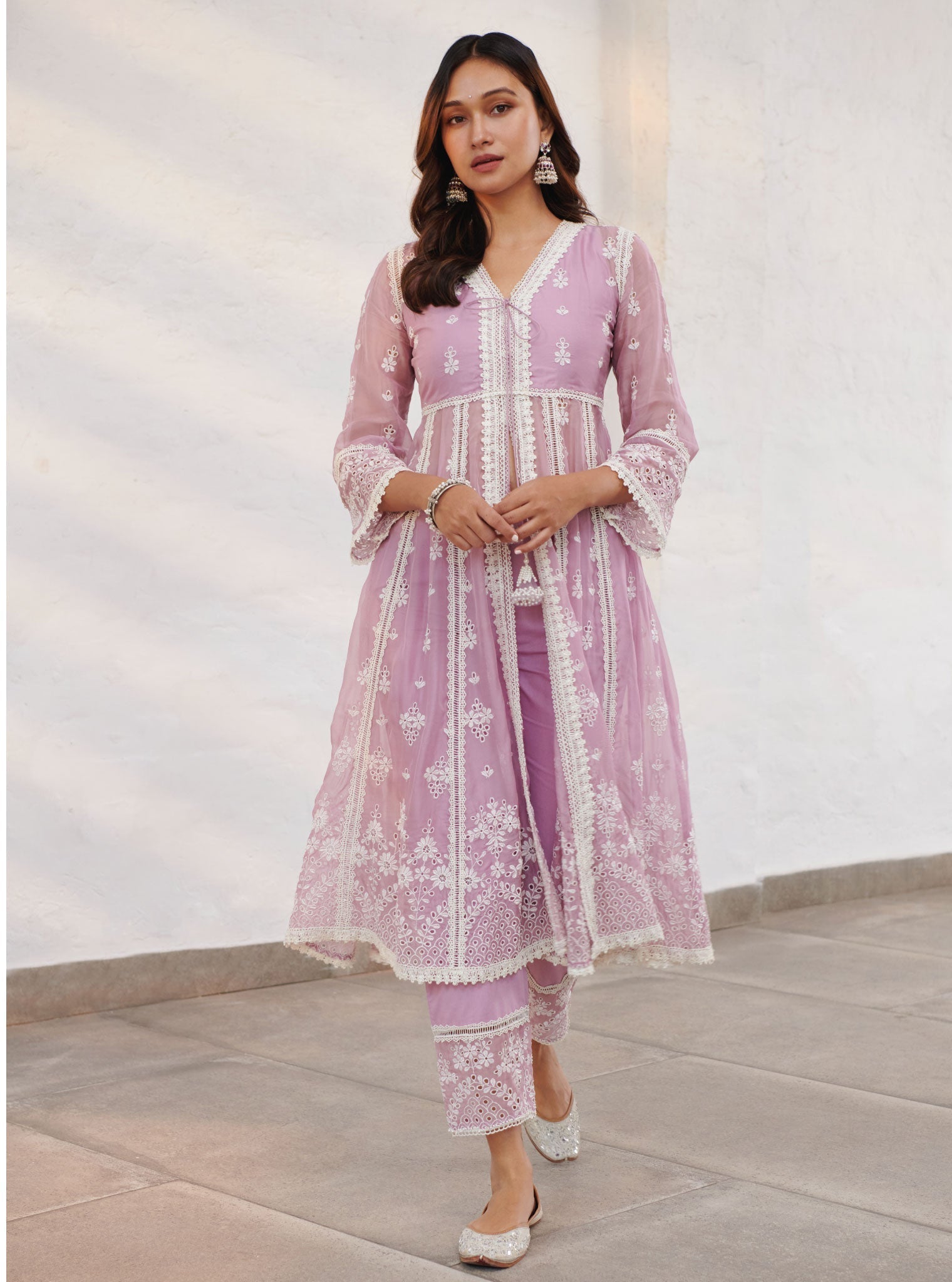 Mulmul Organza Sheffield Anarkali Kurta