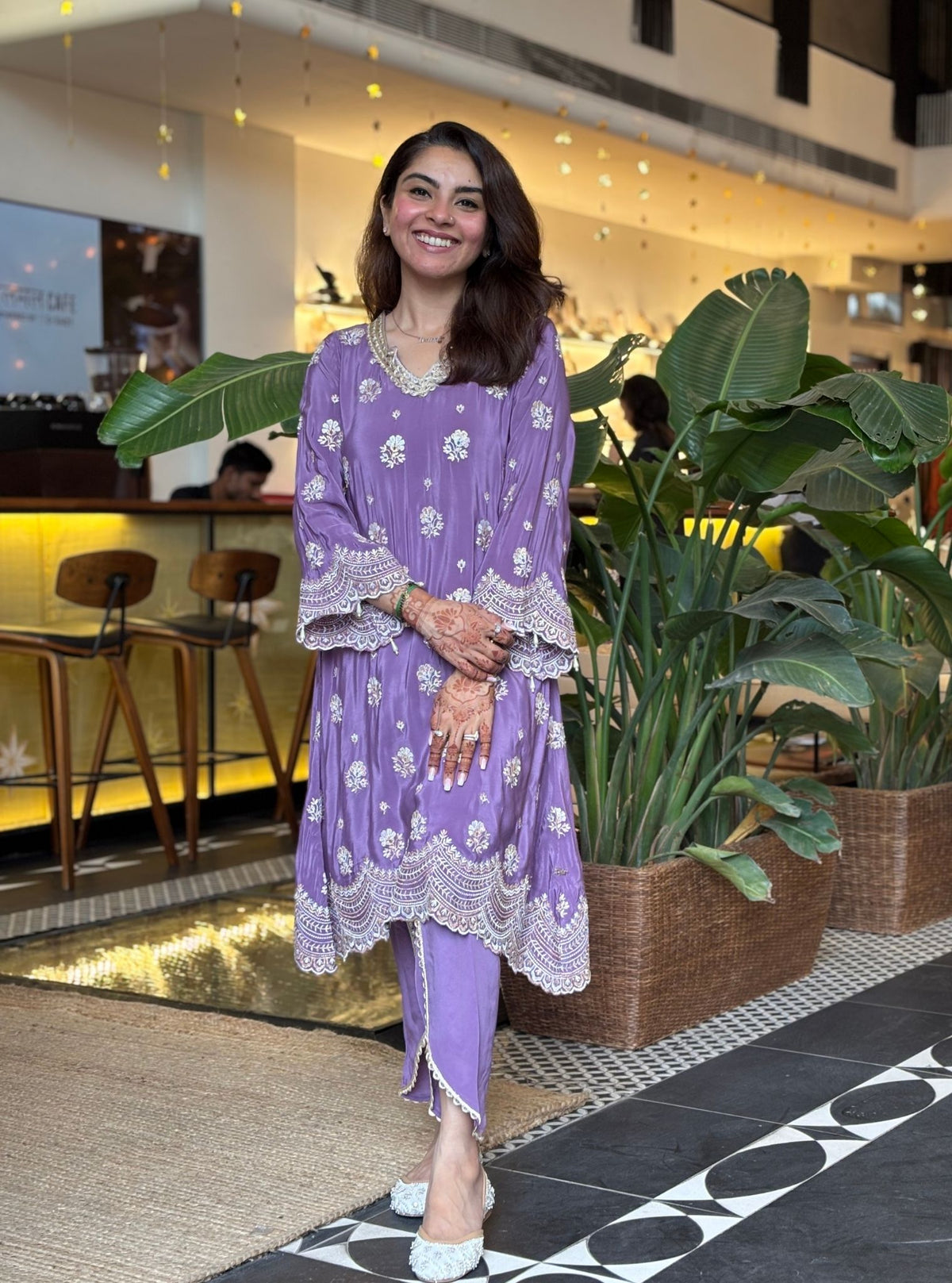 Mehar Pima Violet Kurta Set