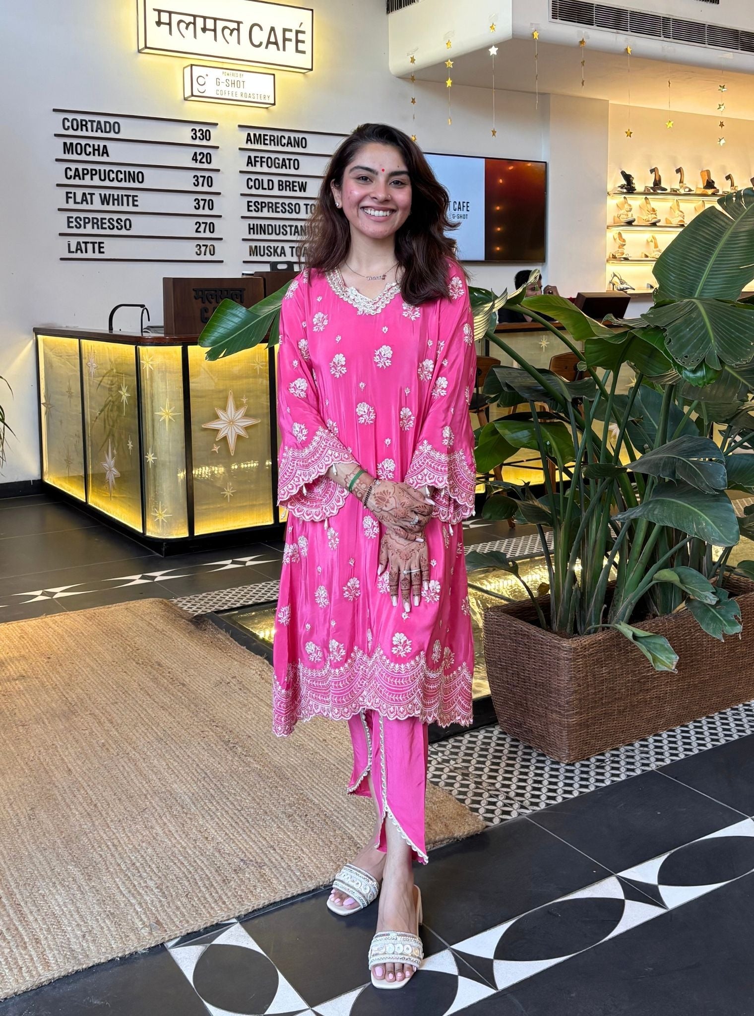 Mehar Pima Fuschia Kurta Set