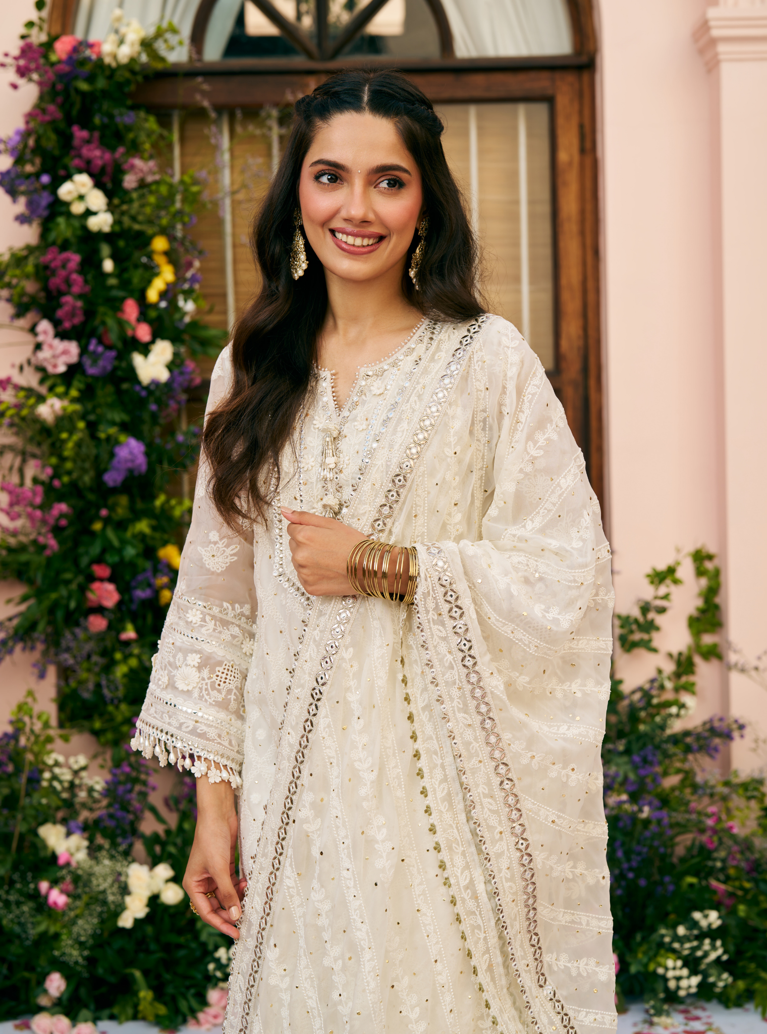 Itriya Organza Off White Kurta Set