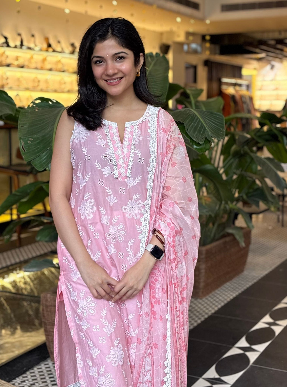 Neel Supima Cotton Pink Kurta Set