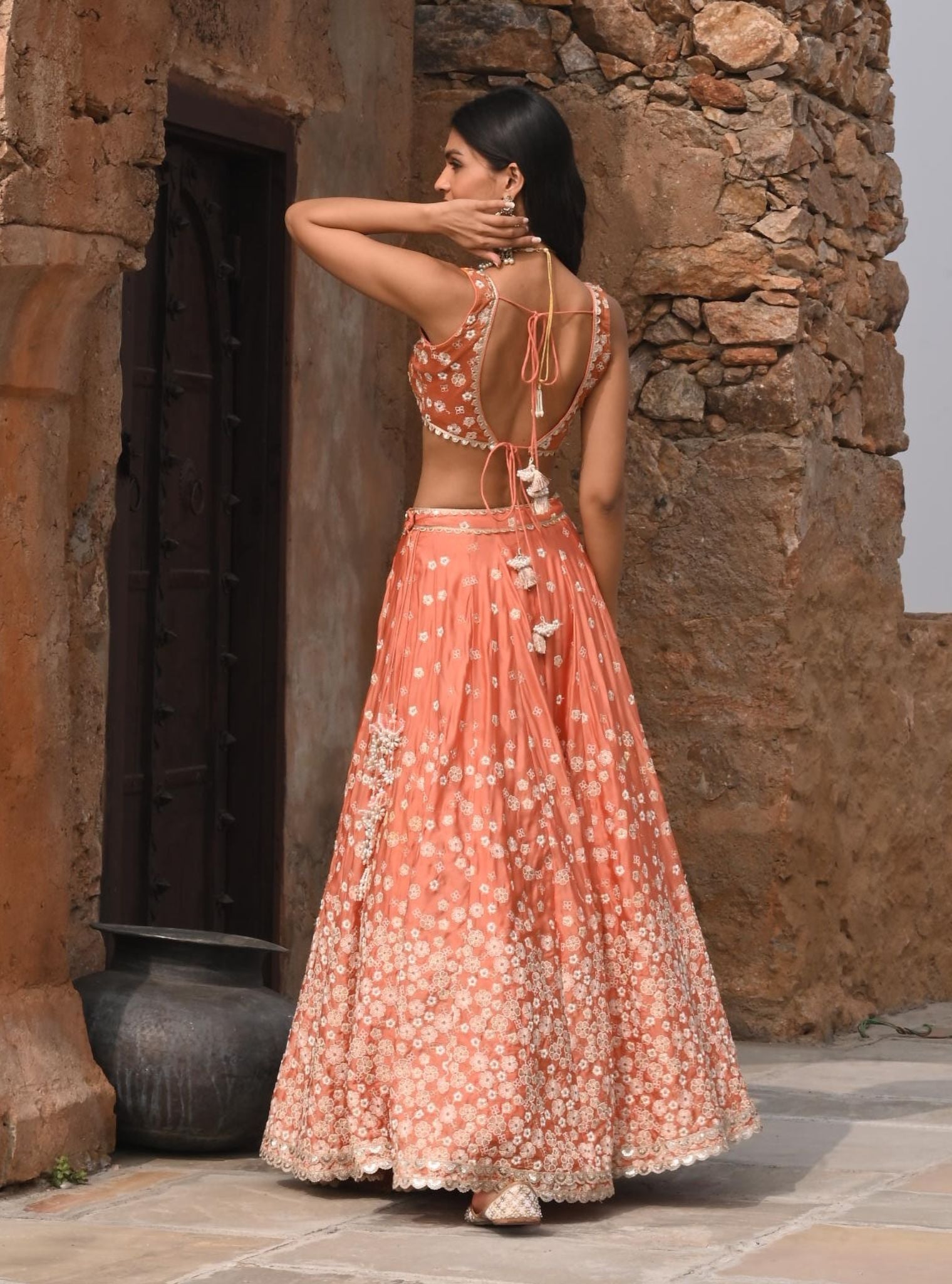 Trending Orange Color Lehenga Choli For Wedding – Joshindia