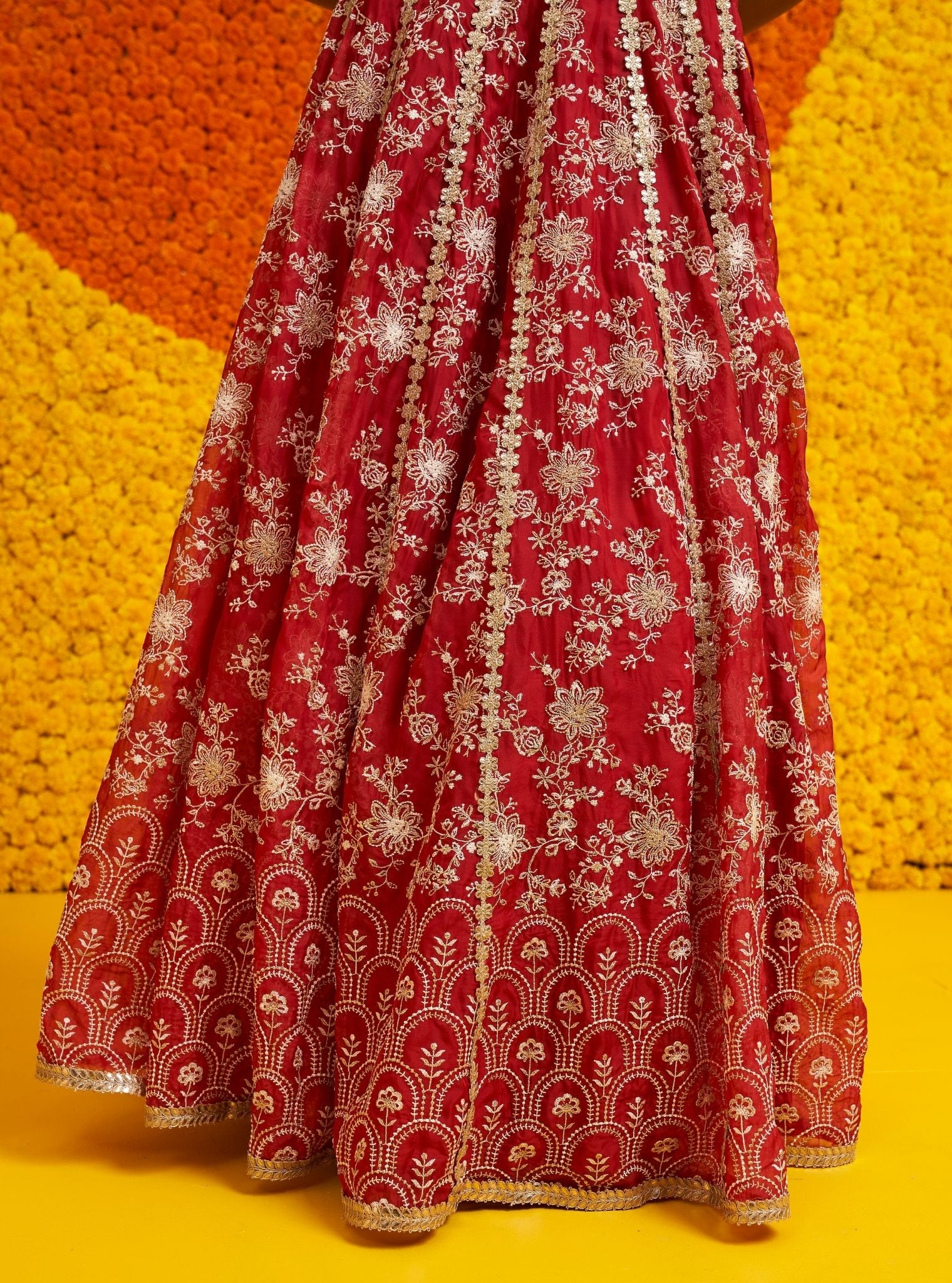 Mulmul Organza Saiyaara Red Dupatta
