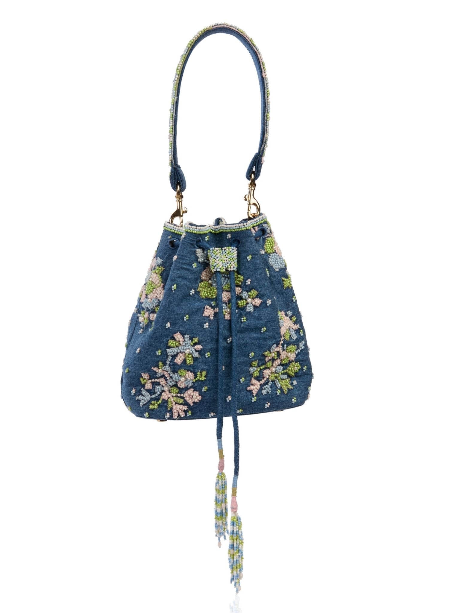 Zara Denim Multi Colour Potli Bag