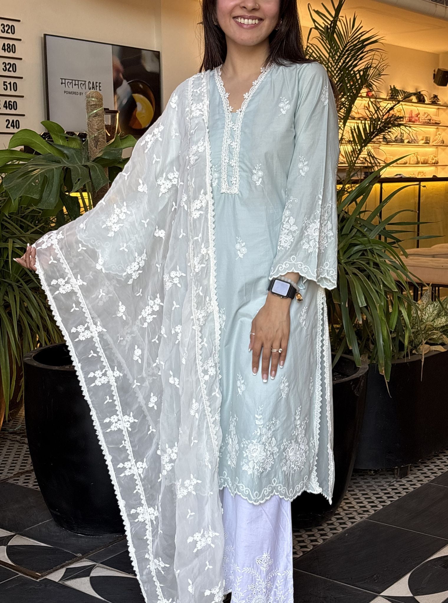 Love Song Supima Cotton Blue Kurta Set