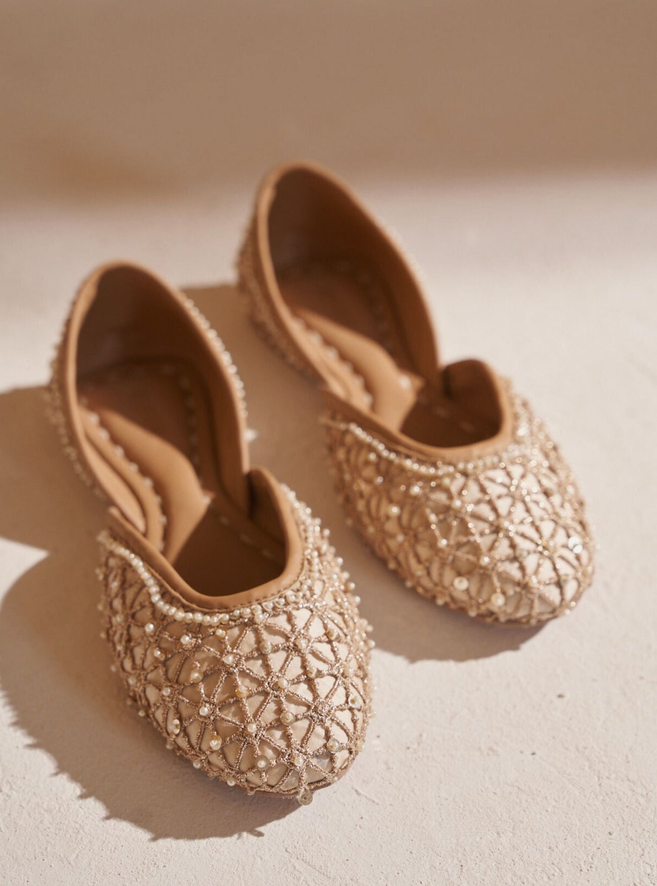 Hiral Light Gold Vegan Jutti