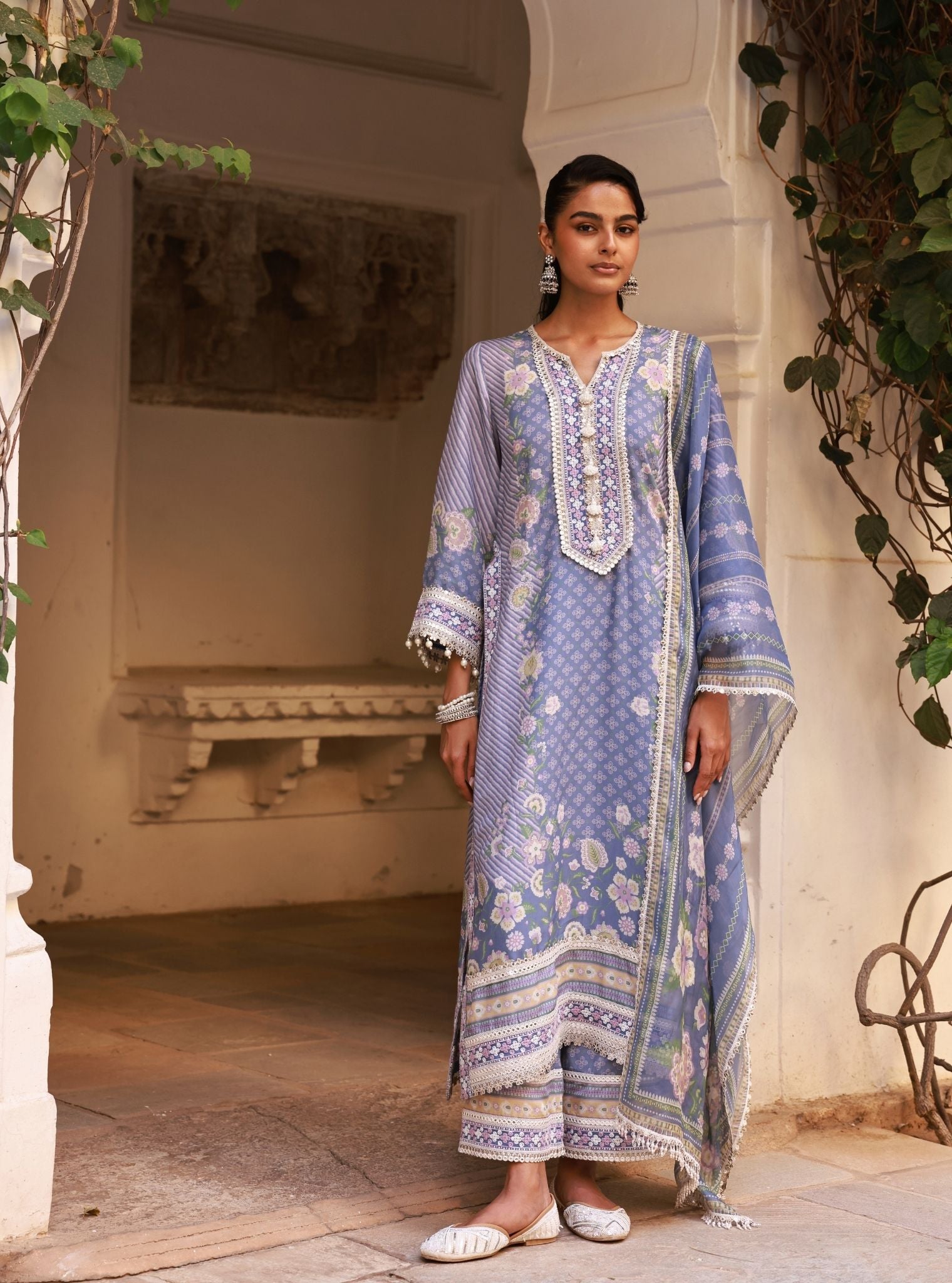 Olisha Denim Kurta Set