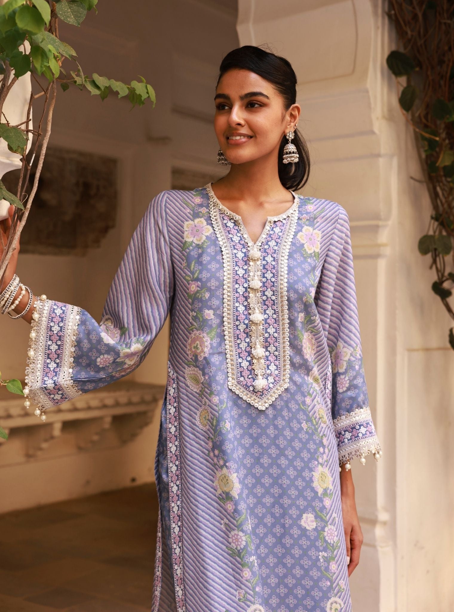 Olisha Denim Kurta Set
