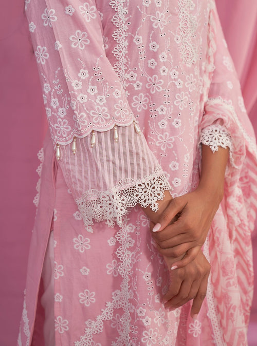 Mulmul Aria Pink Dupatta