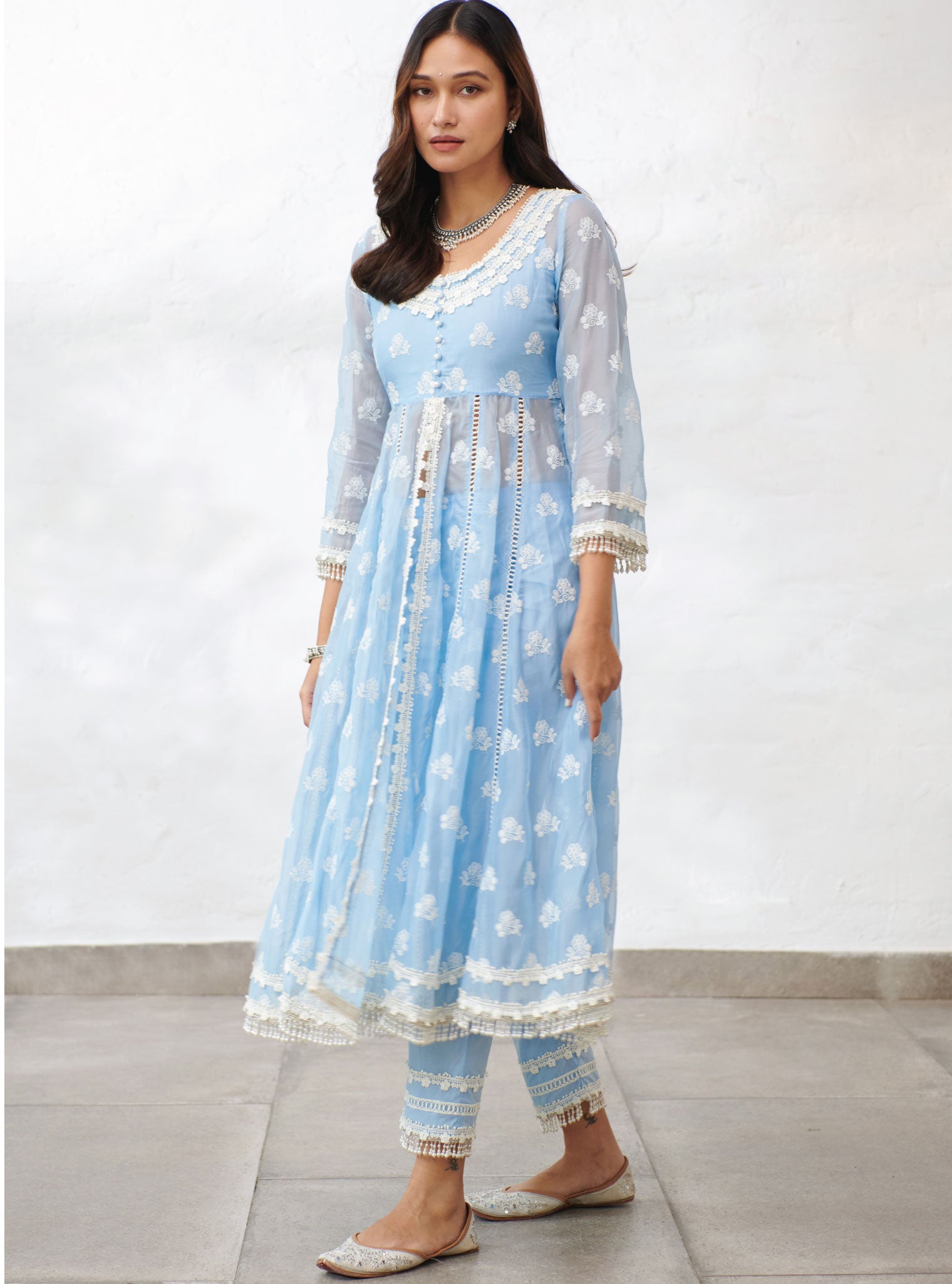 Mulmul Organza Somerset Anarkali Kurta