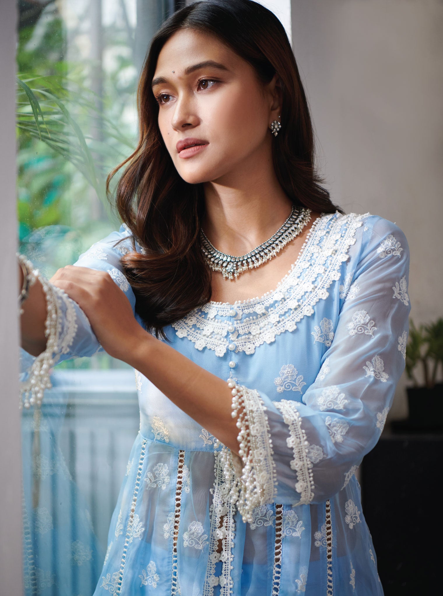 Mulmul Organza Somerset Anarkali Kurta