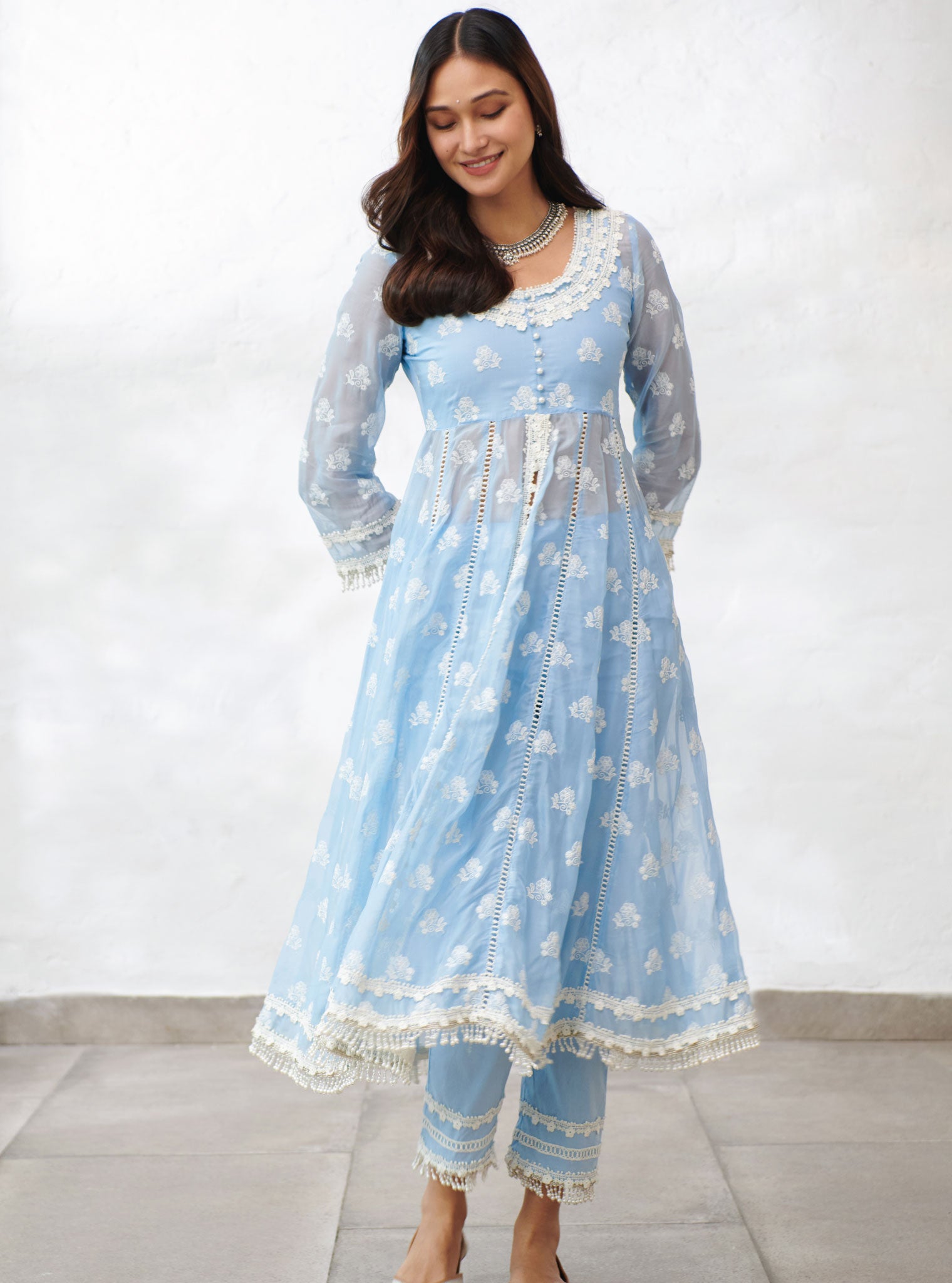 Mulmul Organza Somerset Anarkali Kurta