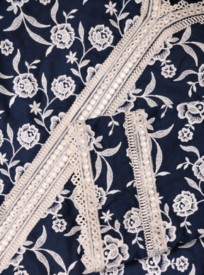 Mulmul Supima Cotton Briallen Kurta Navy main image 1