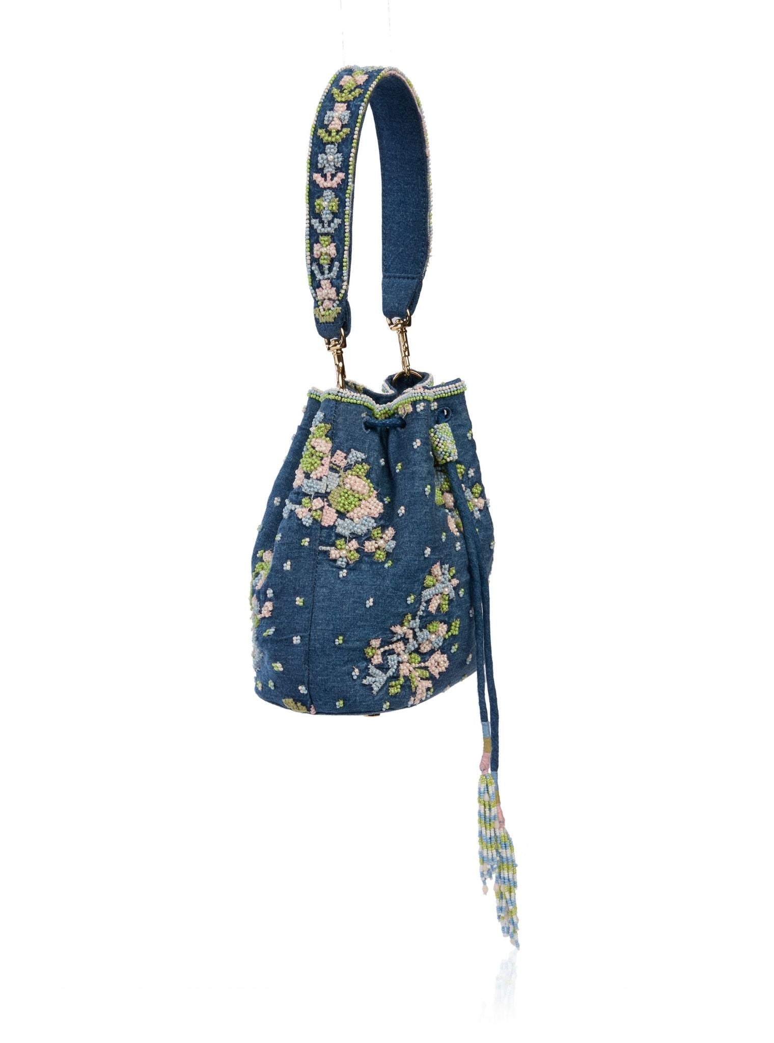 Zara Denim Multi Colour Potli Bag